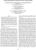 Cover page: Testing sequential patterns in human mate choice using speed-dating