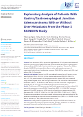 Cover page: Exploratory Analysis of Patients With Gastric/Gastroesophageal Junction Adenocarcinoma With or Without Liver Metastasis From the Phase 3 RAINBOW Study