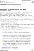 Cover page of Design study for an energy-efficient MeV-ranged photon-beam facility