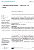 Cover page: Celecoxib in breast cancer prevention and therapy