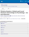 Cover page: Women Healers: Global and Local Women’s Knowledge in Psychology—An Introduction