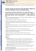 Cover page of Telomere Length and the Risk of Atrial Fibrillation