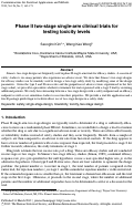 Cover page: Phase II two-stage single-arm clinical trials for testing toxicity levels