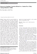 Cover page: Interest in Smoking Cessation Related to a Smoke-Free Policy Among Homeless Adults