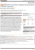 Cover page: Age-specific acceleration in malignant melanoma