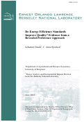 Cover page: Do Energy Efficiency Standards Improve Quality? Evidence from a Revealed Preference Approach: