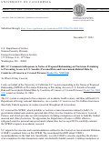 Cover page of UC Comments in Response to Notice of Proposed Rulemaking on Provisions Pertaining to Precenting Access to the U.S. Sensitive Personal Data and Government-Related Data by Countries of Concern or Covered Persons (Docket No. NSD 104)