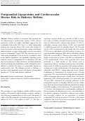 Cover page: Postprandial Lipoproteins and Cardiovascular Disease Risk in Diabetes Mellitus