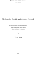 Cover page: Methods for Spatial Analysis on a Network