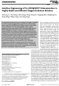 Cover page: Interface Engineering of Co‐LDH@MOF Heterojunction in Highly Stable and Efficient Oxygen Evolution Reaction