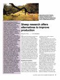 Cover page: Sheep research offers alternatives to improve production