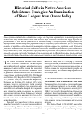 Cover page: Historical Shifts in Native American Subsistence Strategies: An Examination of Store Ledgers from Owens Valley