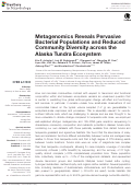 Cover page: Metagenomics Reveals Pervasive Bacterial Populations and Reduced Community Diversity across the Alaska Tundra Ecosystem