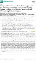 Cover page: Integrated Genomic and Metabolomic Approach to the Discovery of Potential Anti-Quorum Sensing Natural Products from Microbes Associated with Marine Samples from Singapore