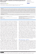 Cover page: Basic Concepts in Genetics and Pharmacogenomics for Pharmacists