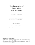 Cover page: The Economics of Uncertainty and Insurance