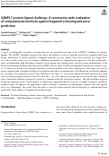 Cover page: SAMPL7 protein-ligand challenge: A community-wide evaluation of computational methods against fragment screening and pose-prediction