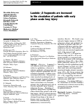 Cover page: Laminin γ2 fragments are increased in the circulation of patients with early phase acute lung injury