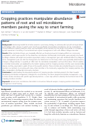 Cover page: Cropping practices manipulate abundance patterns of root and soil microbiome members paving the way to smart farming