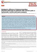 Cover page: Analgesic efficacy of sleep-promoting pharmacotherapy in patients with chronic pain: a systematic review and meta-analysis