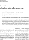 Cover page: Physiology and Pathophysiology of CLC-1: Mechanisms of a Chloride Channel Disease, Myotonia