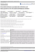 Cover page: Association between asymptomatic infections and linear growth in 18–24‐month‐old Malawian children