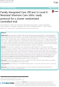 Cover page: Family Integrated Care (FICare) in Level II Neonatal Intensive Care Units: study protocol for a cluster randomized controlled trial