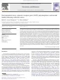 Cover page: Environmental stress, oxytocin receptor gene (OXTR) polymorphism, and mental health following collective stress