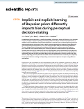 Cover page: Implicit and explicit learning of Bayesian priors differently impacts bias during perceptual decision-making.