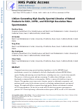 Cover page: LibGen: Generating High Quality Spectral Libraries of Natural Products for EAD-, UVPD-, and HCD-High Resolution Mass Spectrometers.