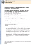 Cover page: Multicenter evaluation of a standardized protocol for noninvasive gene expression profiling