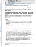 Cover page: Efficacy of steroid‐eluting stents in management of chronic rhinosinusitis after endoscopic sinus surgery: updated meta‐analysis