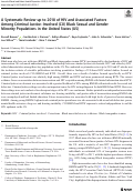 Cover page: A Systematic Review up to 2018 of HIV and Associated Factors Among Criminal Justice–Involved (CJI) Black Sexual and Gender Minority Populations in the United States (US)