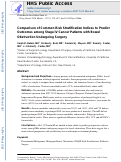 Cover page: Comparison of common risk stratification indices to predict outcomes among stage IV cancer patients with bowel obstruction undergoing surgery