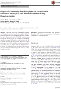 Cover page: Impact of Community-Based Programs on Incarceration Outcomes Among Gay and Bisexual Stimulant-Using Homeless Adults