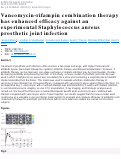 Cover page: Vancomycin-Rifampin Combination Therapy Has Enhanced Efficacy against an Experimental Staphylococcus aureus Prosthetic Joint Infection