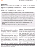 Cover page: Reverse translation of the rodent 5C-CPT reveals that the impaired attention of people with schizophrenia is similar to scopolamine-induced deficits in mice.