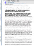 Cover page: Patient-reported outcomes with anastrozole versus tamoxifen for postmenopausal patients with ductal carcinoma in situ treated with lumpectomy plus radiotherapy (NSABP B-35): a randomised, double-blind, phase 3 clinical trial