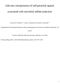 Cover page: Galvanic interpretation of self-potential signals associated with microbial 
sulfate-reduction