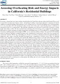 Cover page of Assessing Overheating Risk and Energy Impacts in California's Residential Buildings