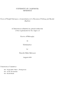 Cover page: Faces of Weight Polytopes, a Generalization of a Theorem of Vinberg and Koszul Algebras