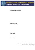 Cover page: Household Surveys