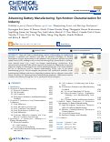 Cover page of Advancing Battery Manufacturing: Synchrotron Characterization for Industry