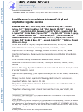 Cover page: Sex differences in associations between APOE ε2 and longitudinal cognitive decline