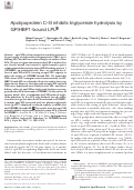 Cover page: Apolipoprotein C-III inhibits triglyceride hydrolysis by GPIHBP1-bound LPL[S]