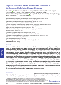 Cover page: Elephant Genomes Reveal Accelerated Evolution in Mechanisms Underlying Disease Defenses