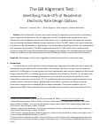 Cover page: The bill alignment test: Identifying trade-offs with residential rate design options