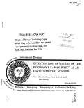 Cover page: Investigation of the use of the resonance raman effect as an environmental monitor