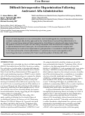 Cover page: Difficult Intraoperative Heparinization Following Andexanet Alfa Administration