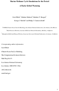 Cover page: Marine methane cycle simulations for the period of early global warming